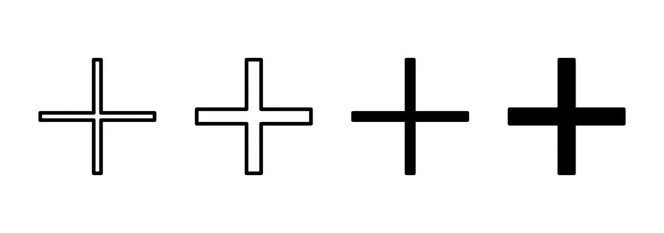 Plus icon vector. Add plus sign and symbol Stock-Illustration