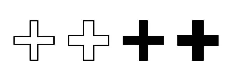 Plus icon vector. Add plus sign and symbol Stock-Illustration