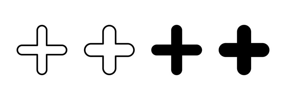 Plus icon vector. Add plus sign and symbol Stock-Illustration