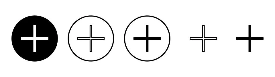 Plus icon vector. Add plus sign and symbol 스톡 일러스트
