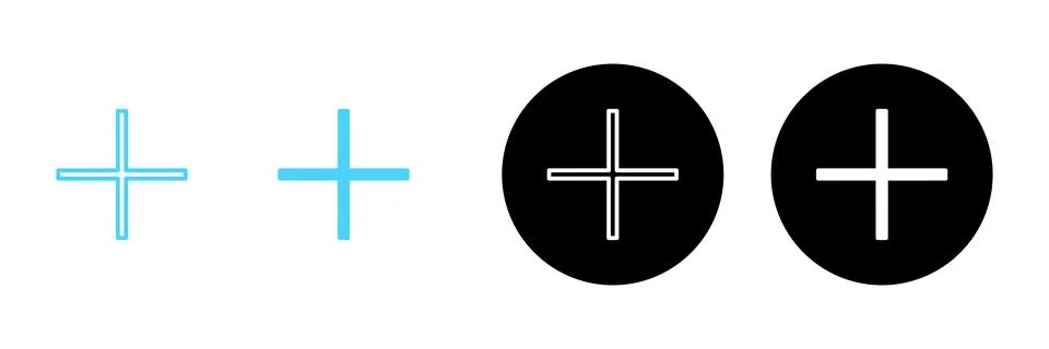 Plus icon vector. Add plus sign and symbol 스톡 일러스트