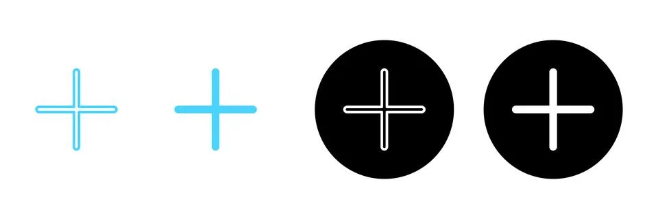 Plus icon vector. Add plus sign and symbol 스톡 일러스트