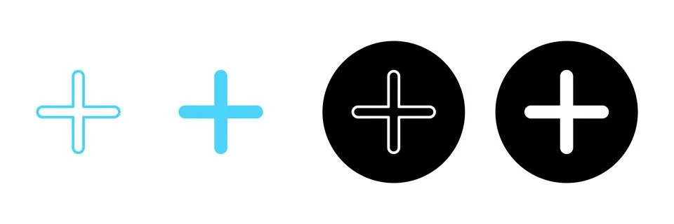 Plus icon vector. Add plus sign and symbol イラスト素材