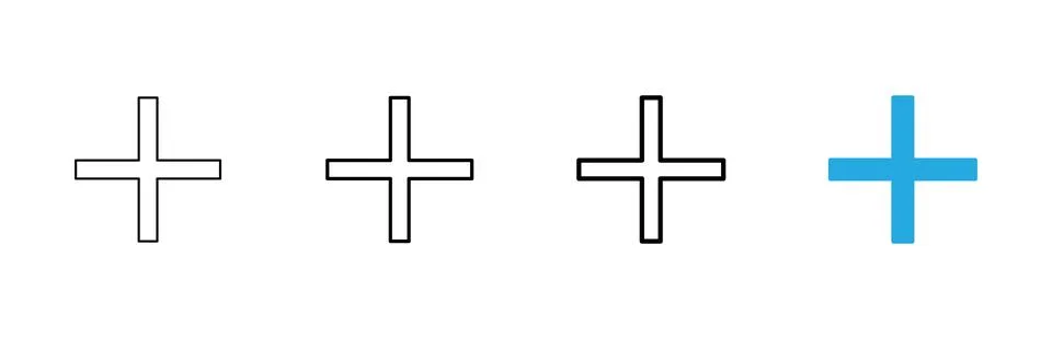 Plus icon vector. Add plus sign and symbol Stockillustratie