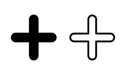 Plus Icon vector. Add plus icon. Addition sign. Medical Plus icon Stock Illustration
