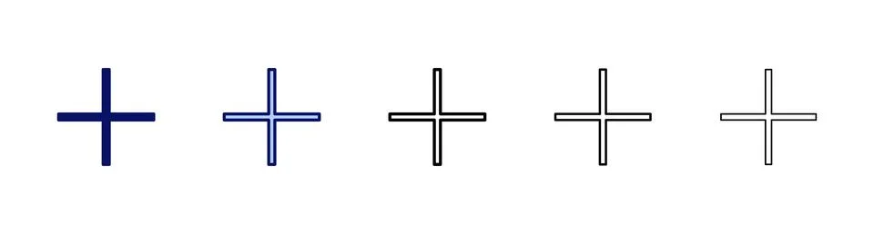 Plus icon vector. Add plus sign and symbol Stock Illustration