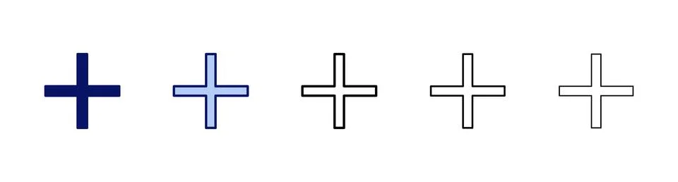 Plus icon vector. Add plus sign and symbol Stock Illustration