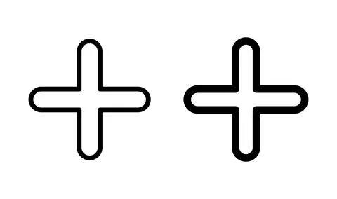 Plus Icon vector. Add plus icon. Addition sign. Medical Plus icon Stock Illustration