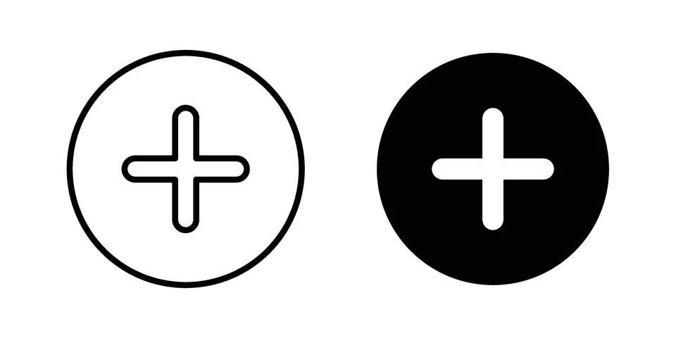 Plus icon vector design illustrations 스톡 일러스트
