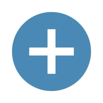 Plus Icon Vector flat design style Stock Illustration