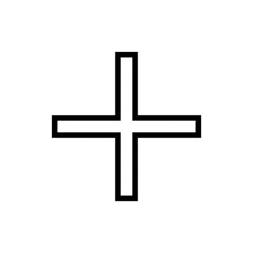 Plus Icon vector illustration. Add plus sign and symbol 스톡 일러스트