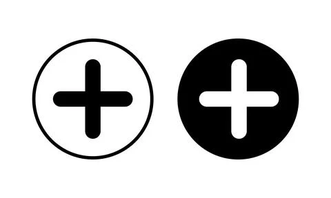 Plus Icon vector illustration. Add plus sign and symbol Stock Illustration
