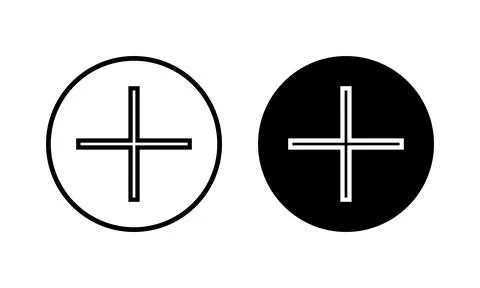 Plus Icon vector illustration. Add plus sign and symbol 스톡 일러스트