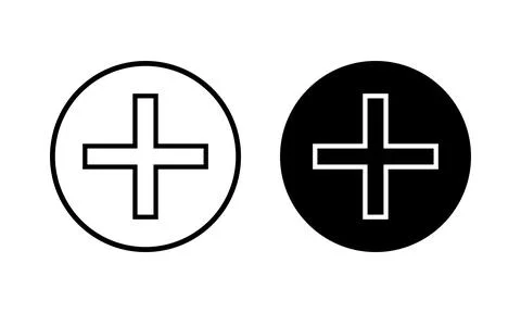 Plus Icon vector illustration. Add plus sign and symbol Stock Illustration
