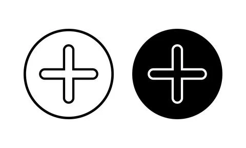 Plus Icon vector illustration. Add plus sign and symbol Stock Illustration