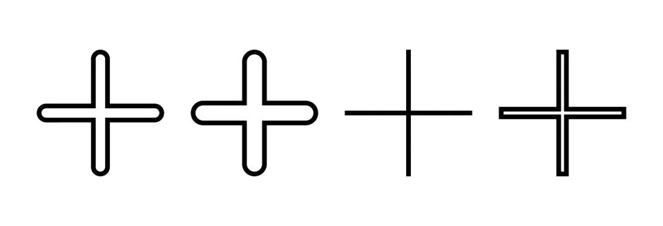 Plus Icon vector illustration. Add plus sign and symbol Stock Illustration