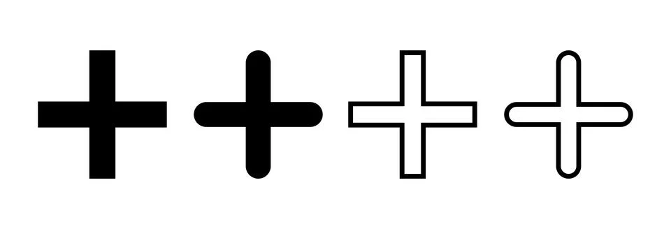 Plus Icon vector illustration. Add plus sign and symbol Illustrazione stock