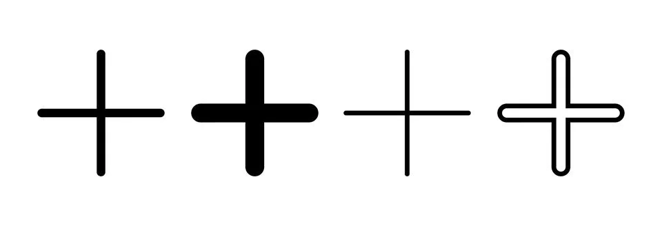 Plus Icon vector illustration. Add plus sign and symbol 스톡 일러스트
