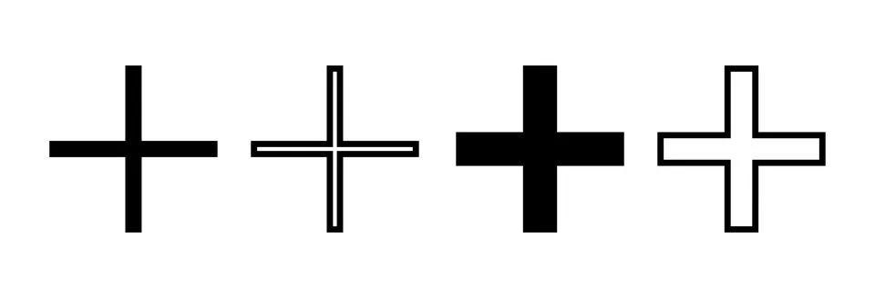Plus Icon vector illustration. Add plus sign and symbol Stock Illustration