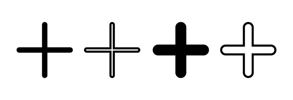 Plus Icon vector illustration. Add plus sign and symbol Stock Illustration