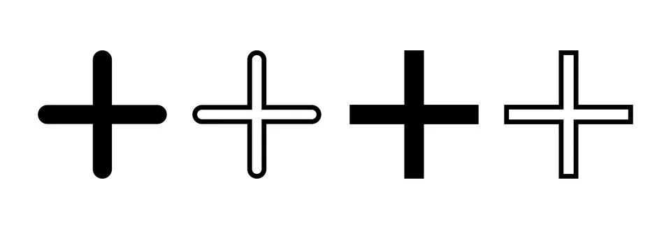 Plus Icon vector illustration. Add plus sign and symbol 스톡 일러스트