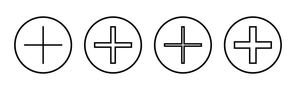Plus Icon vector illustration. Add plus sign and symbol Stock Illustration