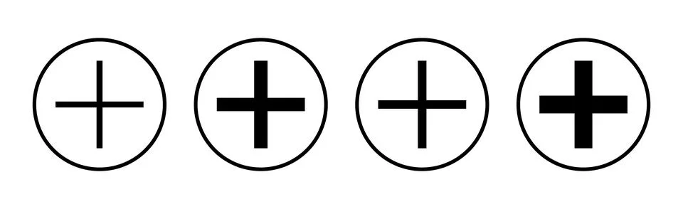 Plus Icon vector illustration. Add plus sign and symbol Stock Illustration