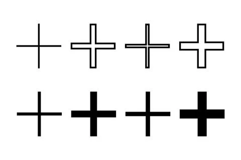 Plus Icon vector illustration. Add plus sign and symbol 스톡 일러스트
