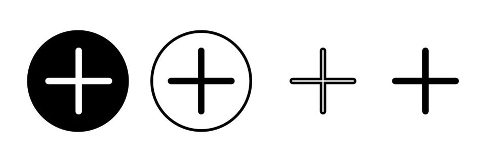 Plus Icon vector illustration. Add plus sign and symbol Stock Illustration