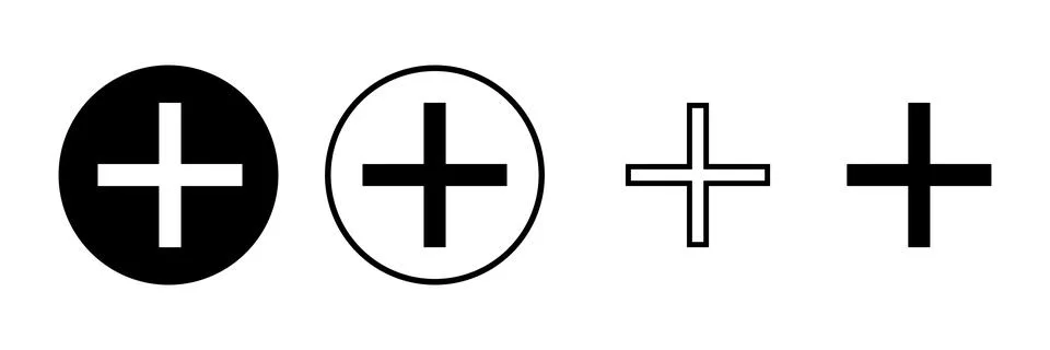 Plus Icon vector illustration. Add plus sign and symbol Stock Illustration