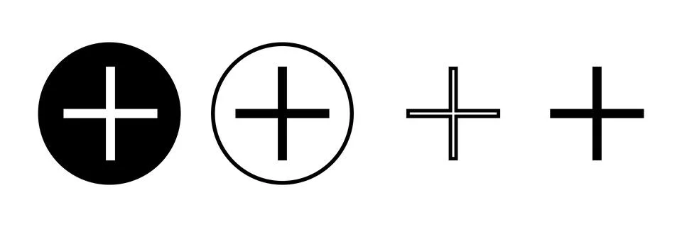 Plus Icon vector illustration. Add plus sign and symbol Stock Illustration