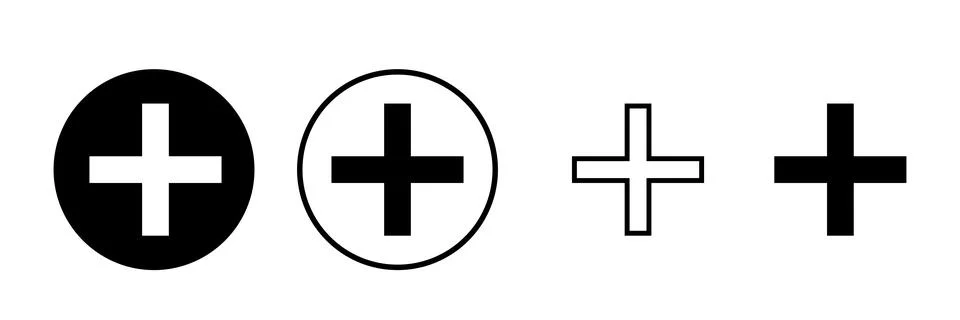 Plus Icon vector illustration. Add plus sign and symbol Stock Illustration