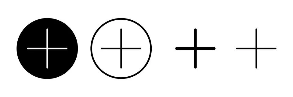 Plus Icon vector illustration. Add plus sign and symbol Stock Illustration