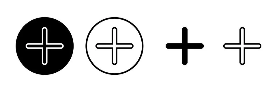 Plus Icon vector illustration. Add plus sign and symbol Stock Illustration