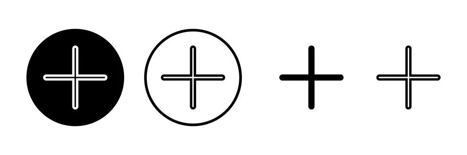 Plus Icon vector illustration. Add plus sign and symbol Stock Illustration