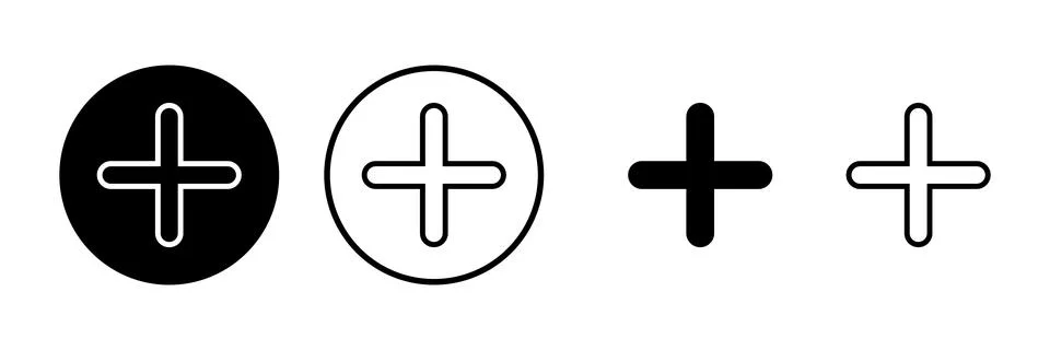 Plus Icon vector illustration. Add plus sign and symbol Stock Illustration