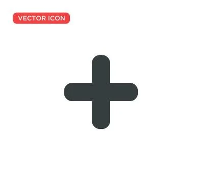 Plus Icon Vector Illustration Design Illustrazione stock