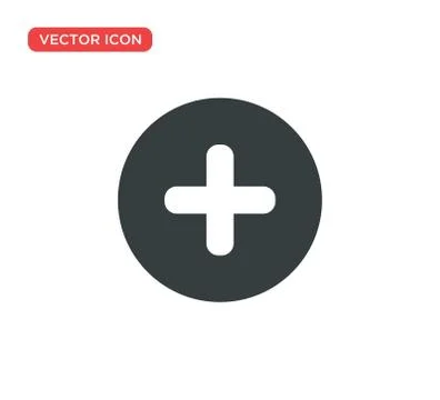 Plus Icon Vector Illustration Design Stock Illustration