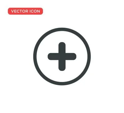 Plus Icon Vector Illustration Design Stock Illustration