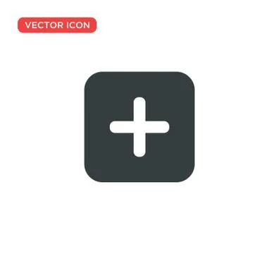 Plus Icon Vector Illustration Design Stock Illustration