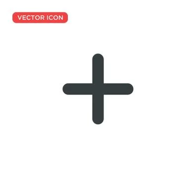 Plus Icon Vector Illustration Design Illustrazione stock