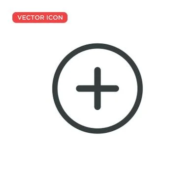 Plus Icon Vector Illustration Design Stock Illustration