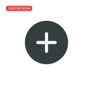 Plus Icon Vector Illustration Design Illustrazione stock