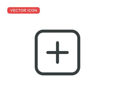 Plus Icon Vector Illustration Design Stock Illustration