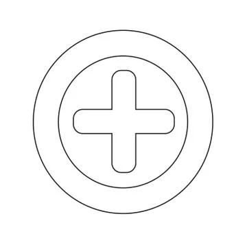 Plus icon vector illustration Stock Illustration