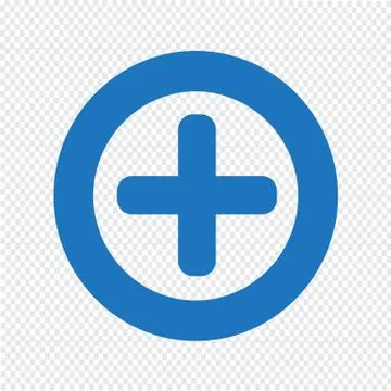 Plus icon vector illustration Illustrazione stock
