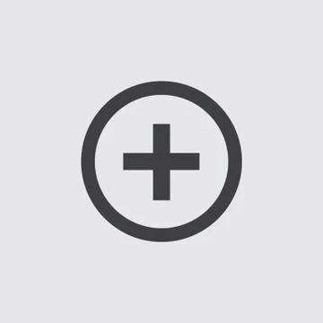 Plus Icon, Vector Plus Icon Eps10. Stock Illustration