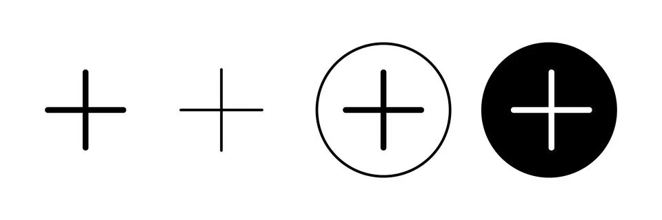 Plus Icons set. Add plus sign and symbol イラスト素材