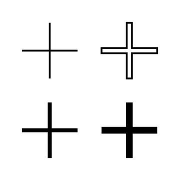 Plus Icons vector. Add plus sign and symbol Illustrazione stock