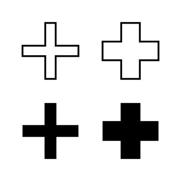 Plus Icons vector. Add plus sign and symbol Stockillustratie
